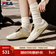 斐樂(lè )（FILA）官方女鞋薄底老爹鞋運動(dòng)鞋水舞鞋休閑鞋德訓鞋 開(kāi)心果黃/拉菲草黃-PR 38.5