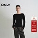 ONLY2025秋季新款優(yōu)雅氣質(zhì)舒適親膚純色修身針織衫女|125324019 H1Z黑色 M