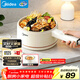 美的（Midea）電煮鍋 小電鍋 電蒸鍋 宿舍小鍋多功能鍋輔食鍋 1.6L學(xué)生寢室一體泡面小火鍋電煮鍋XZE2017 配蒸籠