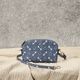 why女包經(jīng)典百搭印花斜挎包輕便大容量貝殼包2026年新款簡(jiǎn)約風(fēng)單肩包 牛仔藍