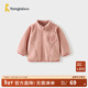 童泰（TONGTAI）寶寶外套秋冬季兒童衣服男童休閑外出上衣女童搖粒絨立領(lǐng)秋裝 粉色 110 碼(建議3-4歲身高98-115cm)