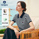 Navigare意大利小帆船條紋POLO衫女士26新款休閑復古短袖針織衫2325526508