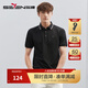 柒牌polo衫男短袖夏季翻領(lǐng)短袖【5A抗菌/2A防螨】1T70570 黑色 XL (180)
