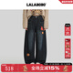 LALABOBO【商場(chǎng)同款】加絨牛仔褲25年冬新潮原創(chuàng  )闊腿保暖褲RBED-WXZC22 27