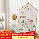 SOFS兒童畫(huà)板磁性可擦寫(xiě)雙面小黑板家用寶寶涂鴉寫(xiě)字板白板畫(huà)畫(huà)板畫(huà)架 【屋型】XL碼 固定底座