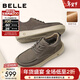 百麗（Belle）男鞋高幫休閑工裝鞋2025冬季新商場(chǎng)同款真皮板鞋加絨8WK01DD5預售 灰色-絨里 41 (255mm)