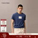 Calvin KleinJeans25夏季男士休閑簡(jiǎn)約ck鏤空字母膠印純棉針織短袖T恤上衣