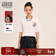 Teenie Weenie小熊短袖T恤女春夏刺繡學(xué)院風(fēng)短袖打底衫上衣 象牙白 M 165