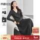 尚都比拉慵懶風(fēng)針織衫套裝女秋冬假兩件上衣顯瘦半身裙兩件套 黛灰色 XL 