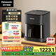 松下（Panasonic）雙核熱循環(huán)多功能全景可視家用全自動(dòng)無(wú)油5L大容量無(wú)需翻面 空氣炸鍋NF-KZ500-K