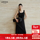 艾諾絲雅詩(shī)【商場(chǎng)同款】春秋季新品百搭純色中長(cháng)款簡(jiǎn)約背心連衣裙40719616 黑色 M