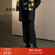 ERDOS 九分褲職場(chǎng)通勤闊腿褲修身時(shí)尚百搭女士休閑褲 黑 S 160/64A