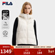 FILA 斐樂(lè )官方女士羽絨馬甲冬新款防水透濕基礎保暖連帽外套 綸度白-WT L L 170/88A