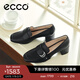 愛(ài)步（ECCO）樂(lè )福鞋女 簡(jiǎn)約百搭優(yōu)雅淺口粗跟正裝單鞋高跟鞋女 型塑290953 黑色29095301001 36 （尺碼偏大）
