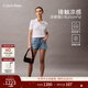 Calvin KleinJeans25夏季女士性感辣妹潮流美式復古ck高腰淺色洗水牛仔短褲
