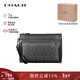 蔻馳（COACH）【品牌直供】男士輕奢休閑公文包手拿包商務(wù)包禮物新年情人節禮物 灰黑色 CY985 QBMI5