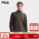 FILA 斐樂(lè )官方【王陽(yáng)同款】男子針織長(cháng)袖上衣2025冬簡(jiǎn)約休閑半拉鏈長(cháng)T