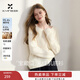 香影【綿羊毛+山羊絨】v領(lǐng)針織衫女2025冬季新款內搭打底長(cháng)袖毛衣 白色 M 160/84A/95-110斤