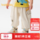 巴拉巴拉【商場(chǎng)同款】寶寶褲子嬰兒長(cháng)褲男女童休閑褲2025新款夏季 淺卡其50311 100