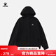 卡爾美（KELME）休閑針織外套男秋冬新款通勤連帽上衣衛衣開(kāi)衫女 瑪瑙黑 XL