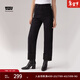 Levi's李維斯冬暖系列女士High Loose翻邊休閑簡(jiǎn)約直筒美式牛仔褲 黑色 27
