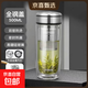 富光同款高硼硅玻璃杯高端水杯茶水分離杯男士茶杯耐熱泡茶杯子 鋼本色 500ml
