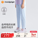moodytiger兒童褲子防曬速干夏季男童長(cháng)褲純色簡(jiǎn)約彈力休閑束腳女童運動(dòng)褲