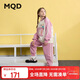 馬騎頓（MQD）女童春季新品學(xué)院風(fēng)男童中大童卡通連帽衛衣運動(dòng)跑步套裝