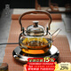 高茗耐高溫煮茶壺家用超薄電陶爐喝茶專(zhuān)用加厚提梁壺新款玻璃煮茶套裝 防燙提梁壺+超薄電陶爐 1000ml