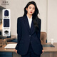 韓曼柯（HANMANKE）西裝外套女商務(wù)面試日常通勤職業(yè)正裝套裝小個(gè)子藏藍休閑西服外套