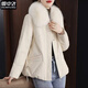 雪中飛（SNOWFLYING）海寧皮草年輕款女士短外套冬季新款洋派真狐貍毛綿羊皮衣羽絨棉服 白色【真狐貍毛 可拆卸】 M 【建議90-105斤】