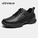 VOLO犀牛鞋子男鞋2026春季新款休閑鞋透氣男士運動(dòng)鞋真皮厚底增高 黑色 41