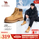 駱駝（CAMEL）【王俊凱同款】馬丁靴男新款百搭男士大黃靴戶(hù)外徒步工裝登山靴子 GE122W7757T 金黃色 (男款) 42