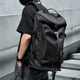 梵者大容量短途出差旅行包休閑登山背包男士雙肩包潮流手提旅游行李包 黑色升級款