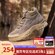 駱駝（CAMEL）馬丁靴復古休閑工裝靴秋冬季加絨戶(hù)外徒步厚底增高登山鞋男 G14W076684 卡其 42
