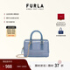 芙拉（FURLA）【情人節禮物】CANDY女士迷你鏈條包波士頓包果凍包手提包斜挎包 青色