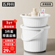 五月花臉盆水桶30cm3件套帶蓋加厚耐用宿舍泡腳家用儲水桶洗衣洗車(chē)桶