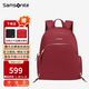 新秀麗（Samsonite）雙肩包14英寸電腦包 女士背包大學(xué)生書(shū)包簡(jiǎn)約時(shí)尚旅行包新年禮物 紅色【輕盈收納】 14英寸|0.58kg|15.5L大容量