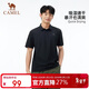 駱駝戶(hù)外速干T恤女短袖翻領(lǐng)涼感彈力抗皺透氣吸汗運動(dòng)t防曬上衣男