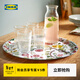 宜家（IKEA）【新品】HAVSBRAXEN哈柏森托盤(pán)茶水盤(pán)客廳零食盤(pán)家用 圖案多色托盤(pán)43cm
