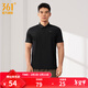361°運動(dòng)翻領(lǐng)t恤男2026年春夏季新款休閑透氣短袖情侶POLO衫 【男款】超級黑 L