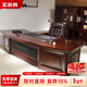 忠勝辦公家具老板桌大班臺董事長(cháng)總裁辦公室老弧形板臺大氣老板臺實(shí)木皮油漆 2.39米老板桌 + 老板椅 + 6門(mén)柜 常規