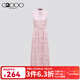 G2000【全棉】G2000女裝SS24商場(chǎng)新款配腰帶寬松舒適無(wú)袖印花連衣裙 全棉面料-粉色連衣裙47寸 M