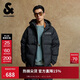 杰克·瓊斯（JACK&JONES） 男裝羽絨服時(shí)尚衣身滿(mǎn)印字母刺繡抽繩連帽廓形保暖外套225312004