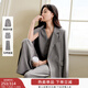 香影老錢(qián)風(fēng)灰色西裝外套女高級感2026春季新款簡(jiǎn)約通勤正肩小西服 灰色 S
