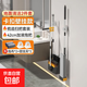拖把掃把簸箕套裝刮水器三件套折疊收納家用磁吸掃地掃帚 （3件套）卡扣套掃+42CM拖把（2布） 配拖把夾+不銹鋼桿+折疊收納