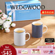 Wedgwood[新年禮物]藍調幾何藍白馬克對杯骨瓷馬克杯高顏值水杯結婚禮物