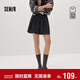 森馬（Semir）商場(chǎng)同款|半身裙女冬季毛呢格紋A字裙含羊毛2025短裙101725120001