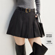 仿佛商場(chǎng)同款FF||仿佛秋新款裙褲半裙高腰短褲a字百褶裙氣質(zhì)設計感 柔灰色 S (110)