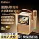 CLAISON智能觸屏 K歌音響一體機 家庭戶(hù)外自帶屏幕兩用無(wú)線(xiàn)麥克風(fēng)KTV 卡拉OK 點(diǎn)歌機送禮全套設備 香檳金【高清彩屏丨動(dòng)態(tài)歌詞】